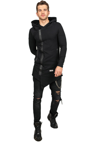 Hanorac asimetric negru Assassin UNDERWORLD negru