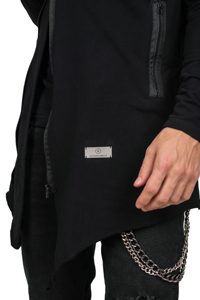 Hanorac asimetric negru Assassin UNDERWORLD negru
