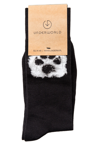 Set cadou T-shirt femeie + șosete UNDERWORLD Wolf / Animal Footprint