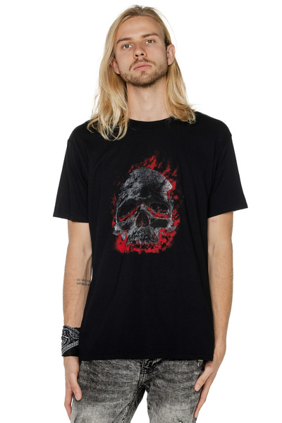 Tricou pentru bărbați UNDERWORLD Skull in fire