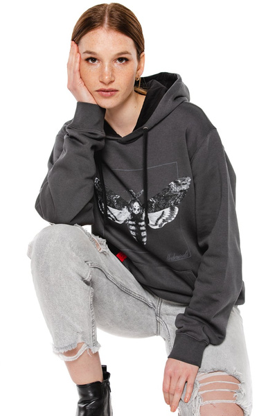 Hanorac cu buzunar marsupiu UNDERWORLD unisex Night Butterfly