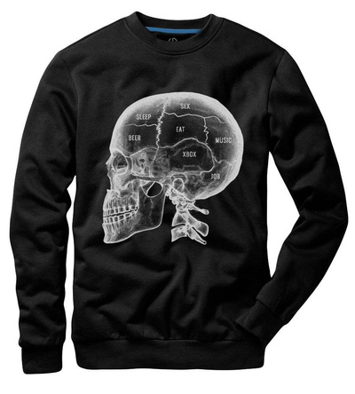 Hanorac marca UNDERWORLD unisex X-ray skull