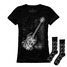 Set cadou T-shirt femeie + șosete UNDERWORLD Guitar machine