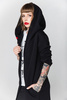 Hanorac asimetric negru Assassin UNDERWORLD negru