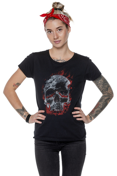T-shirt femeie UNDERWORLD Skull in fire