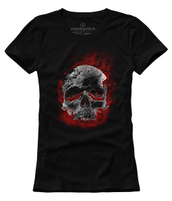 T-shirt femeie UNDERWORLD Skull in fire