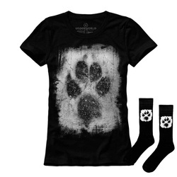 Set cadou T-shirt femeie + șosete UNDERWORLD Animal footprint