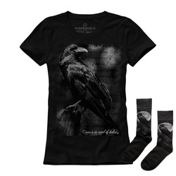 Set cadou T-shirt femeie + șosete UNDERWORLD Raven