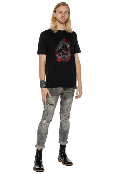 Tricou pentru bărbați UNDERWORLD Skull in fire
