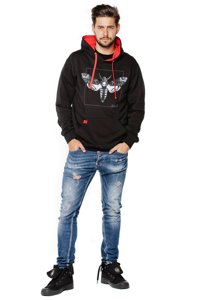 Hanorac cu buzunar marsupiu UNDERWORLD unisex Night Butterfly