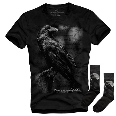 Set cadou T-shirt + șosete UNDERWORLD Raven