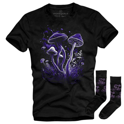 Set cadou T-shirt + șosete UNDERWORLD Mushrooms