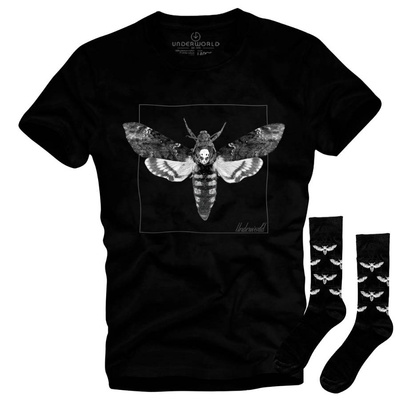 Set cadou T-shirt + șosete UNDERWORLD Night butterfly